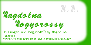 magdolna mogyorossy business card